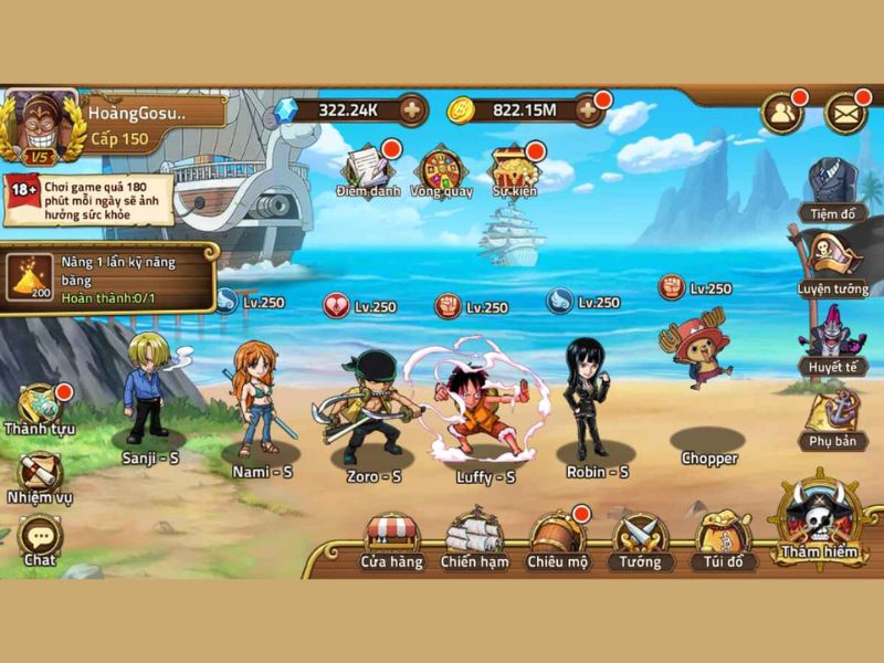 Tải Hack Huyền Thoại Hải Tặc APK (Full Kim Cương, Full Tướng) v1.0.5 Vô Hạn Kim Cương và Tiền trong Hack Huyền Thoại Hải Tặc