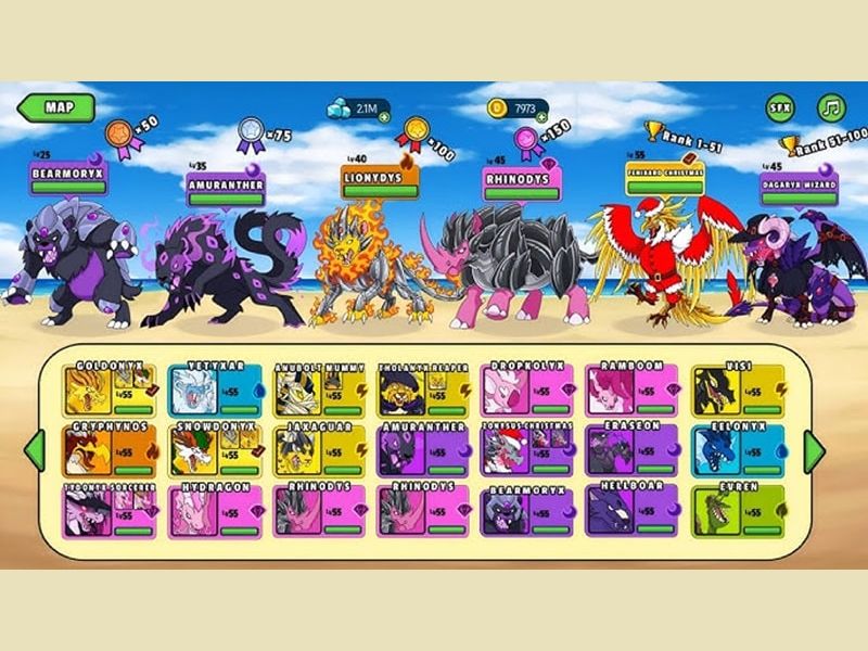 Tải Dynamons World Hack (Full Tiền, Kim Cương) v1.12.75 Thu phục và xây dựng đội hình Dynamon trong Dynamons World Hack