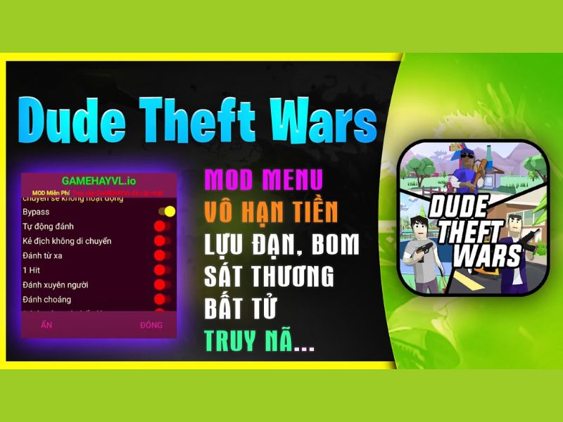 Tải Hack Dude Theft Wars Modlmh.com (Vô Hạn Tiền) v0.9.0.9f6 Tính Năng Nổi Bật Có Trong Dude Theft Wars Theartpics Mod APK