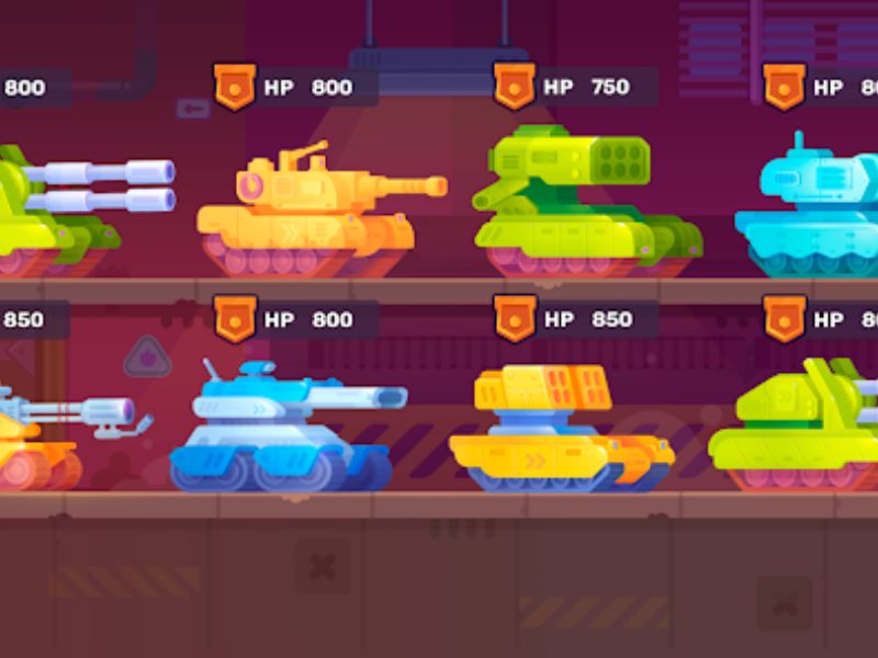 Tải Hack Tank Stars (Full Tiền, Full Kim Cương, VIP) v2.19.101 Hệ thống rất nhiều các xe tăng khác nhau trong Hack Tank Stars