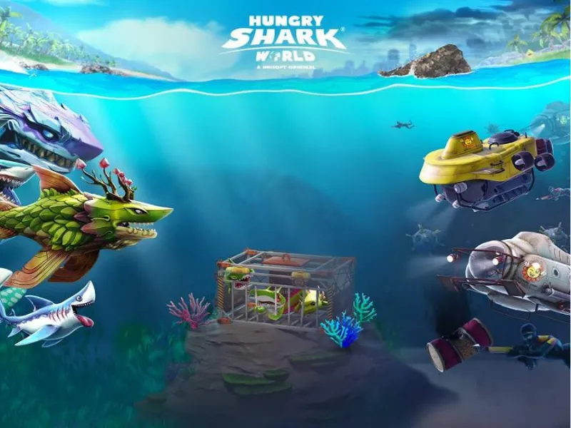 Tải Hungry Shark World Hack (Full Tiền, Kim Cương) V7.7.1 Hệ Thống Cá Mập Phong Phú Tại Hungry Shark World Hack