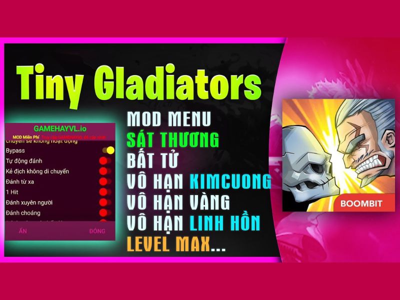 Tải Tiny Gladiators Hack (Full Tiền, Kim Cương, Full Tất Cả) v2.5.1 Khám Phá Tính Năng MOD Của Bản Tiny Gladiators Hack
