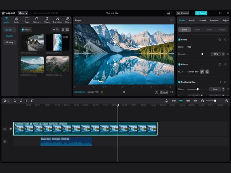 Tải CapCut Pro APK Phanmem123 (Mở Khóa Premium) v17.7.0 Kiểm soát thời lượng và tốc độ phát video trong CapCut Pro APK
