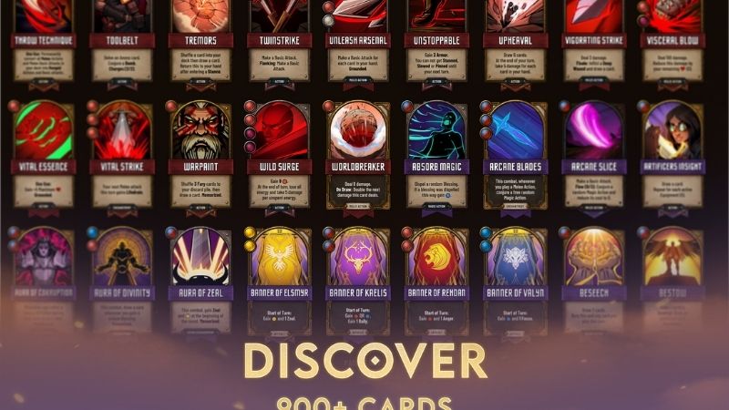 Tải Dawncaster Mod APK (Mở Khóa Tất Cả DLC) v1.17.006 Dawncaster Lựa Chọn Thẻ Đa Dạng