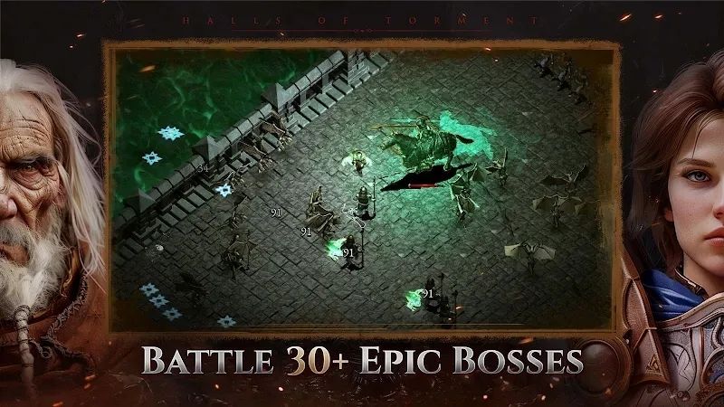 Tải Halls Of Torment Mod Apk (Vô Hạn Tiền, MOD Menu) v1.0.1152 Halls Of Torment Tái Hiện Trận Chiến Huyền Thoại: Lối Chơi Kinh Điển