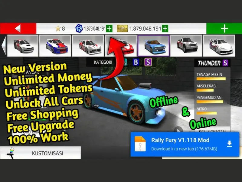 Tải Hack Rally Fury Mod APK (Vô Hạn Tất Cả, Kim Cương) V1.121 Những Đặc Quyền Tối Thượng Chỉ Có Trên Bản Rally Fury Hack Android