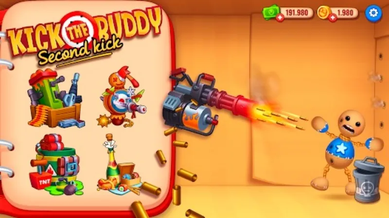 Tải Kick the Buddy Hack (MOD Full Đồ, Mở Khóa Tất Cả) v2.16.2 Gameplay Chính Mà Người Chơi Sẽ Trải Nghiệm Trong Trò Chơi Kick The Buddy