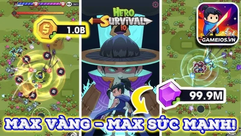 Tải Hack Hero Survival IO (Vô Hạn Tiền, Kim Cương, Menu) v1.8.2 Khám Phá Kho Tính Năng Bá Đạo Của Phiên Bản Hack Hero Survival IO