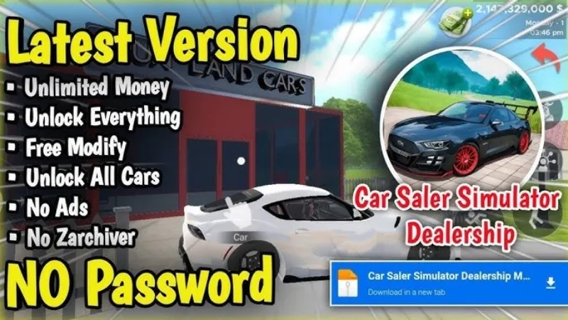 Tải Car Dealer Sales Simulator MOD APK v4.4.8 (Không Quảng Cáo) Car Dealer Sales Simulator MOD APK