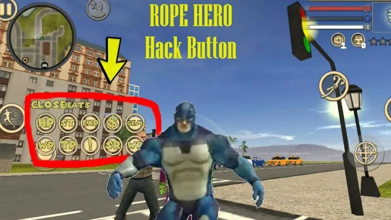 Tải Rope Hero Hack APK v6.9.1 (Menu, Vô Hạn Tiền, Kim Cương) Các Tính Năng Đặc Biệt Trong Bản Mod Menu Rope Hero