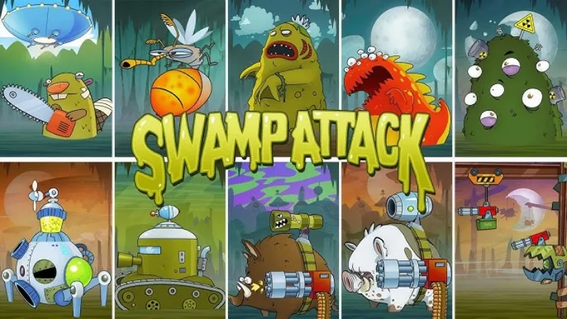 Tải Swamp Attack MOD APK v4.7.9.0 (Vô Hạn Tiền) Swamp Attack MOD APK