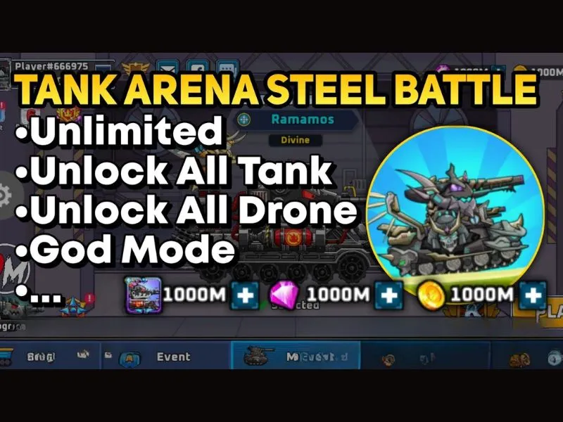 Tải Tank Arena Steel Battle MOD APK v2.1.2 (Vô Hạn Tiền, Bất Tử) Các Tính Năng Độc Quyền Của Bản Hack Tank Arena Steel Battle