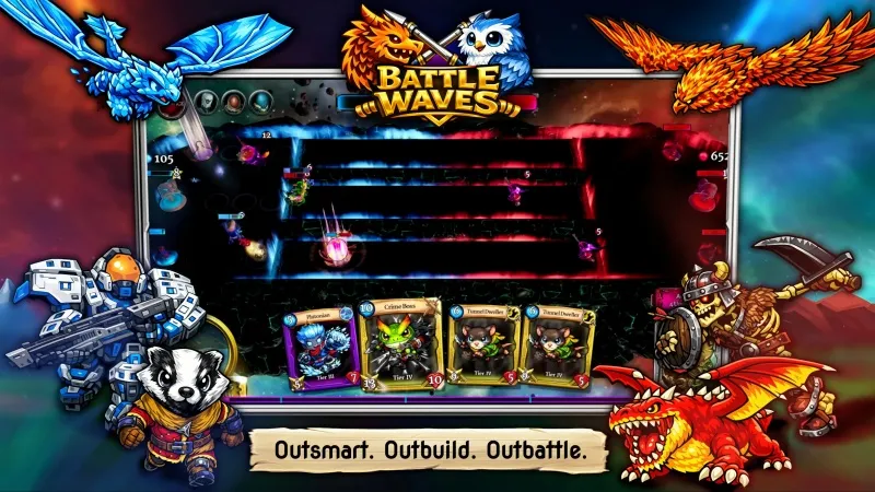 Tải Battle Waves: Mobile MOD APK v1.1.2 (Vô Hạn Tiền, God Mode, Menu) Battle Waves: Mobile