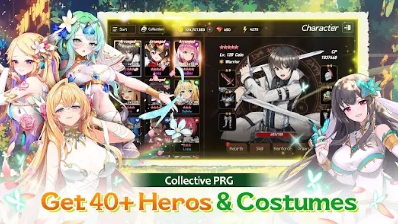 Tải Sword Master Story MOD APK (Vô Hạn Tiền) v4.208.632 Bộ sưu tập nữ thần trong Sword Master Story