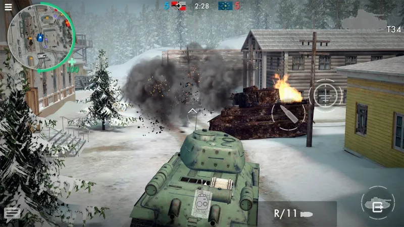 Tải World War Heroes Test v1.56.201 MOD APK (Vô Hạn Tiền) Xe tăng tạo áp lực lớn trên chiến trường